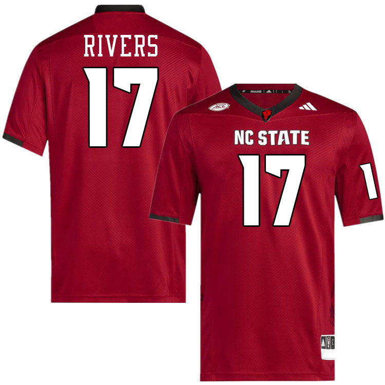 NC State Wolfpack #17 Philip Rivers College Football Jerseys,Uniforms-Red